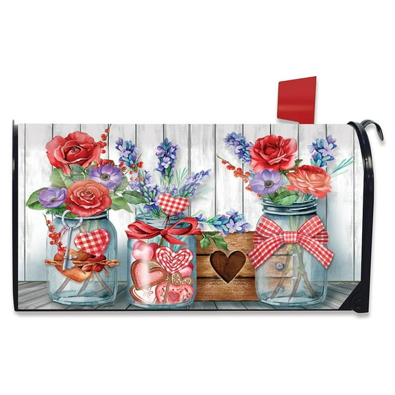 Briarwood Lane Love Filled Mason Jars Valentine's Day Mailbox Cover