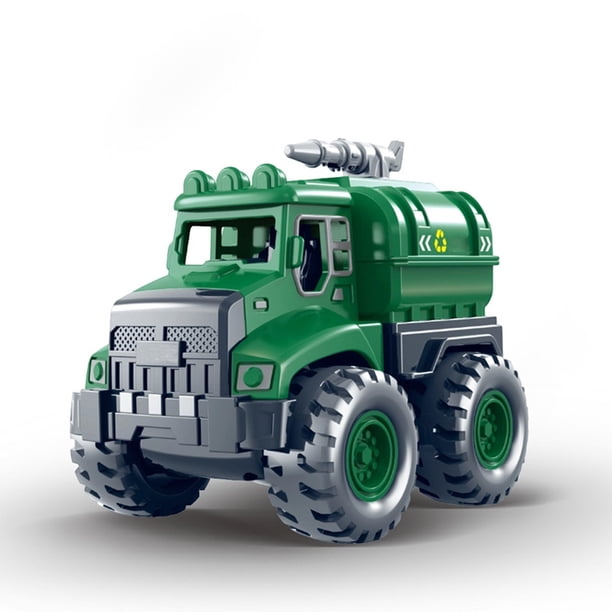 Modelo de simulación de coche de juguete para niño, camión de basura, camión de riego, vehículo de rescate, coches de inercia de plástico