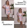 thumbnail image 2 of EKOUAER Swimsuit Cover Ups for Women Lace Crochet V-Neck Bikini Beach Coverups Dress for Swimwear Bathing Suit, 2 of 5