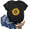 thumbnail image 2 of Blusa de manga corta con cuello redondo y estampado de tallas grandes para mujer OAVQHLG3B Store  lin121212, 2 of 4