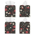 thumbnail image 2 of Kdxio Fly Agaric and Flowers Print Tissue Box Cover,Square Decorative PU Leather Facial Paper Case Organizer Holder Dispenser for Bathroom,Night Stands,Desk,Car 5.2''X5.2''X5.2'', 2 of 8