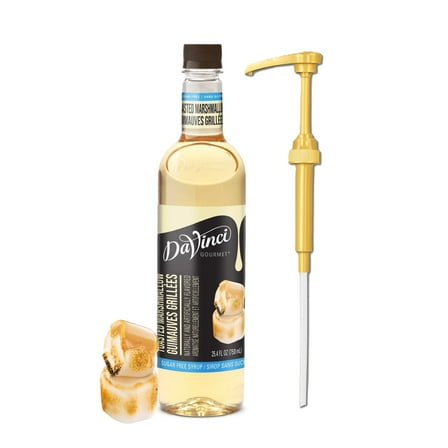 DaVinci Gourmet Toasted Marshmallow Sugar Free Syrup, 25.4 fl oz   Gold Pump