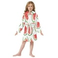 thumbnail image 6 of FORMRS Niños Bathrobe Unisex Hooded Robe Soft Plush Pajamas Sleepwear, Size 2-3T, Red Watermelon, 6 of 7