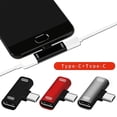 thumbnail image 4 of 3-i-1 USB Dubbel Typ-C Adapter Ljudkontakt Laddning Hörlurar Aux {Db}, 4 of 4