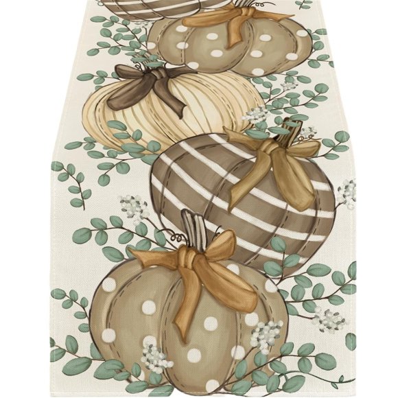 Sunflower & Maple Pattern Tablecloth Kitchen Dining Table Cover Stain & Wrinkle Polyester Fabric For Home Decor