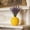 Yellow_Free Size, variant on Kchsji Modern Faux Ceramic Mini Vase Planter, Lightweight Shatterproof Round Tabletop Or Shelf Decor In Pink Green Or Yellow, Compact Plastic Centerpiece For Office Bathroom Or Living Room