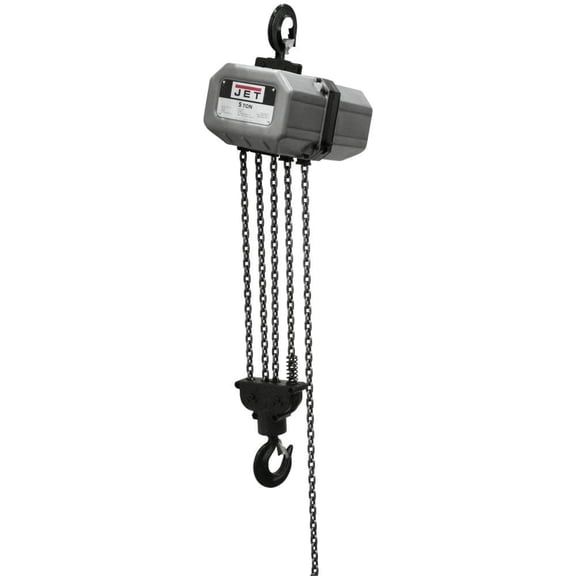 Jet 5Ss-1C-20 5 Ton Electric Chain Hoist 20 Ft. Lift 1 Phase 115V/230V Prewired 230V
