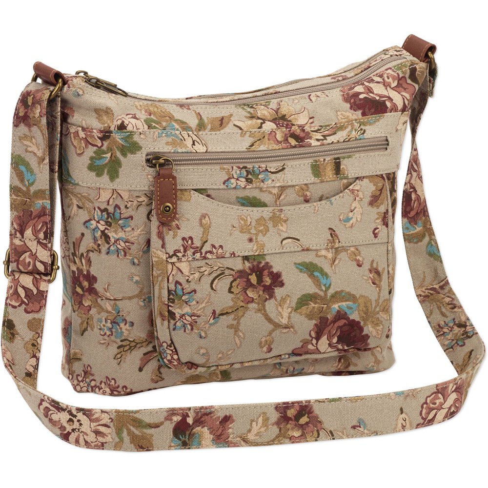 Slip Pocket Double Top Zip Hobo Handbag