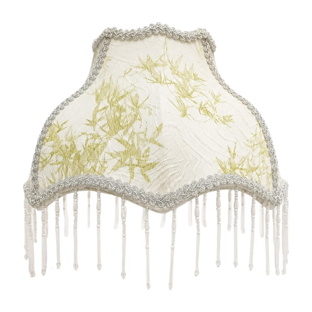 Pantalla para lámpara mesa, pantalla luz decorativa, repuesto, cubierta luz versátil y , cubierta lámpara para cafetería, oficina, Hojas beige 31x22cm