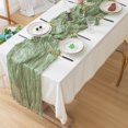 thumbnail image 4 of 1pcs Gauze Table Runner Sheer Cheesecloth Table Runner Bulk for Holiday Party Bridal Shower Romantic Table Decor 90 x 300cm（Multicolor）, 4 of 5