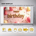 thumbnail image 4 of LUUFILx Happy Birthday Backdrop Banner Party Decoration with Tassels Background Banner Display Photography Props Celebration Supplies Décor, 4 of 7