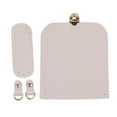 thumbnail image 3 of Accesorios para hacer bolsos hechos a mano, funda de cojín, tejido con base de cuero y herrajes. 3 piezas gris, 3 of 6