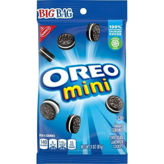 Oreo Mini Cookie Big Bag, 3 oz - Case of 36