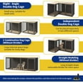 thumbnail image 3 of Double Dog Crate Furniture for 2 Large Dogs, Cuoote 79.1" All Steel Kennel with Removable Divider, Extra Large Indoor Dog House Cage, 3 of 7