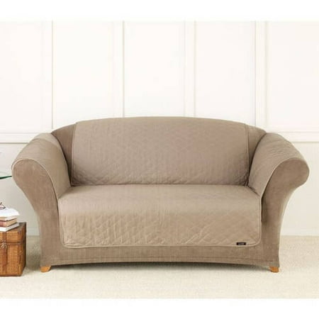 Cotton Loveseat - Sure-Fit Cotton Duck Furniture Friend Loveseat Pet Throw in Linen