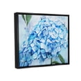 thumbnail image 3 of Blue Hydrangea Blossom Leaves Botanical & Floral Graphic Art Jet Black Framed Art Print Wall Art, 3 of 6