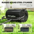 thumbnail image 3 of Outsunny 20-Inch Push/Tow Behind Lawn Roller Filled with 10 Gal Water or Sand for Flattening Sod in the Garden, Black, 3 of 9