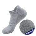 thumbnail image 1 of Zhuge pares de calcetines invisibles de corte bajo hasta el tobillo, antideslizantes, para correr, deportivos, novedosos, informales, con forro invisible, color gris, 1 of 2