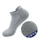 thumbnail image 1 of Zhuge 10 pares de calcetines invisibles de corte bajo hasta el tobillo, antideslizantes, para correr, deportivos, novedosos, informales, con forro invisible, color gris, 1 of 2