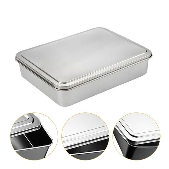 MEIBUTYUP Stainless Steel Cake Pan Set with Lid Nonstick Bakeware for Events and Parties