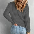 thumbnail image 7 of Fall Sweaters for Women Long Sleeve Crewneck Knit Hollow Out Sweaters Solid Color Casual Comfy Pullover Tops, 7 of 7
