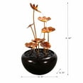 thumbnail image 2 of Galvanized Metal Fountain with 4 LED Lights and River Stones - Outdoor, 2 of 4