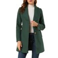 thumbnail image 1 of INSPIRE CHIC Manteau Trench Long pour Femme, Mignon, à Col Rabattu, à Simple Boutonnage, avec Ceinture, 1 of 6