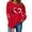 Red, variant on FDGIU ‌Women's Love Heart Sweatshirt, Valentine's Day Graphic Tee Long Sleeve Casual Top for Party & Gift Exchange