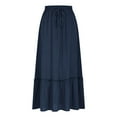 thumbnail image 6 of Kmdttou Plus Size Summer Dresses for Women 2025 Fashion Women‘s Solid Color Casual High Waist Tiered Skirts With Pockets Gift for Women on Clearance, 6 of 9