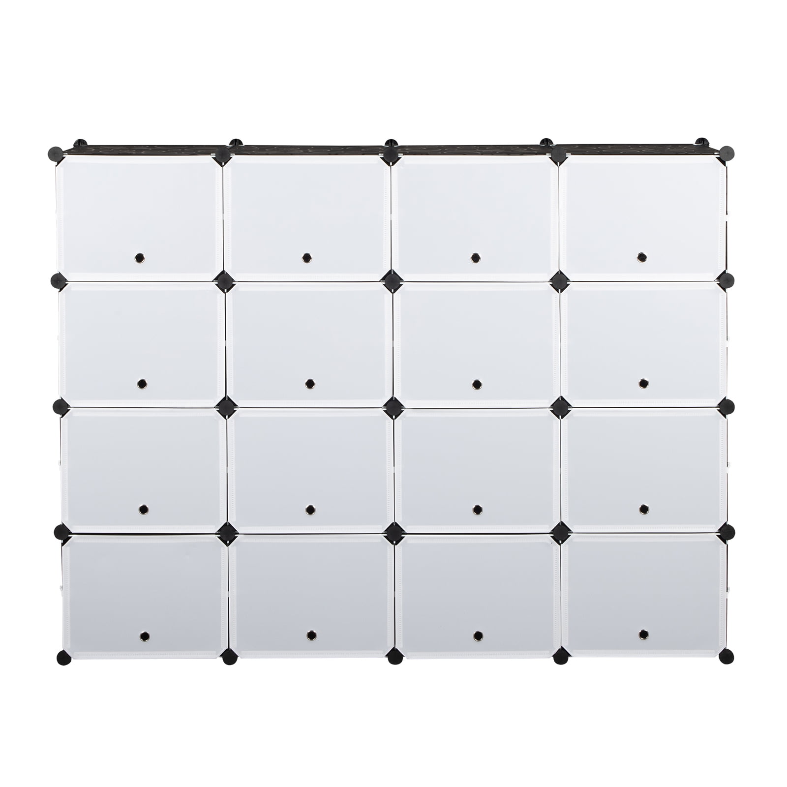 Hassch 8-Tier Portable 64 Pair Shoe Rack Organizer 32 Grids Tower Shelf Storage Cabinet Stand Expandable for Heels, Boots, Slippers, Black