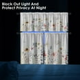 thumbnail image 4 of Watercolor Floral Kitchen Curtains Window Curtains Valance and Tier Set 36 Inch, Colorful Wildflowers and Butterflies Rod Pocket Short Tier Curtain, Spring Small Curtains for Kitchen Decor, 4 of 6