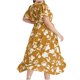 thumbnail image 4 of Vestido de mujer Sexy de moda informal con volantes de manga corta y cintura con cuello en V para mujer vestidos florales de talla grande Pompotops ghjkhdj16019, 4 of 7