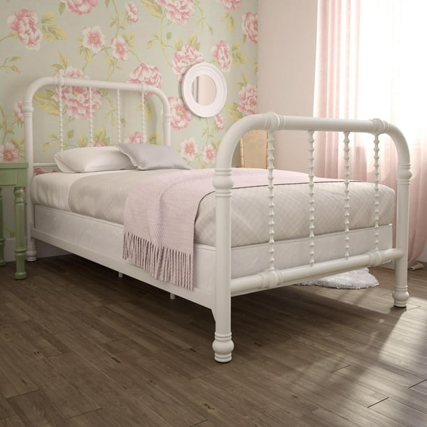 Dhp Jenny Lind Kids Metal Bed Frame, Metal Twin Bed White
