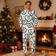 thumbnail image 5 of STETMN Matching Couple Outfits Long Sleeve Top and Baggy Pants Heart Painted Sets Mens Valentines Pjs Set, 5 of 8