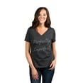 thumbnail image 2 of Thread Tank Perfectly Imperfect Women's Relaxed V-Neck T-Shirt Tee Charcoal Small, 2 of 4