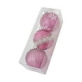 thumbnail image 2 of Kbndieu Pink Christmas Balls 3pcs Shatterproof Plastic Christmas Tree Decorations Set Wedding Xmas Hanging Ornaments for Xmas Tree Wreath Garland Holiday Indoor Party (3.15"/ 80mm), 2 of 6