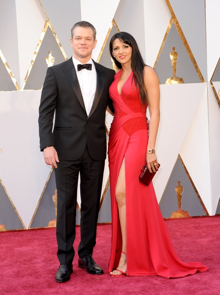 Matt Damon Luciana Barroso At Arrivals For The 88th Academy Awards 