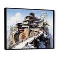 thumbnail image 2 of Designart "Tibetan Monastery Asian Painting VII" Asian Floater Framed Wall Art Living Room, 2 of 7