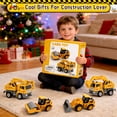 thumbnail image 7 of Chuvikid 4 Pcs Construction Truck Toy,Friction Powered Construction Truck Toys with Excavators,Cranes,Bulldozer,Road Roller,Gifts for Boys Ages 3-8, 7 of 7