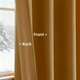 thumbnail image 6 of SUSIELADY Blackout Velvet Curtains, Thermal Insulated, Noise-Reducing, Soundproof, Light-Blocking, Room Darkening Drapes, 2 Panels, Grommet for Living Room & Bedroom, 52 x 90 in, Mustard Yellow, 6 of 8