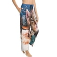 thumbnail image 3 of Kdxio Women's Comfy Stretch Playful CatPrint Drawstring Pajama Pants-Medium, 3 of 9