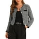 thumbnail image 1 of CHAQUETA DE TWEED DE MANGA LARGA CON CIERRE FRONTAL DE BOTONES Y CUELLO REDONDO PARA MUJERES INSPIRADA EN CHIC TALLA XL NEGRO-Y BLANCO, 1 of 6
