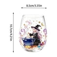 thumbnail image 3 of Twfbrm Halloween Wine Glass, 3D Handmade Creative Drinking Cups with Stemless, Creative Bar Glass with Black Cats Witch And Pumpkin Designs, Funny Clear Tumbler Cup for Home, Party Decorations, 3 of 6