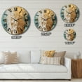 thumbnail image 4 of Designart "Daydreams with a Touch of Gold VII" Minimalism Oversized Wall Clock, 4 of 5