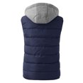 thumbnail image 4 of Jacket Women Lightweight Hooded Oversized Sleeveless Zip Water Packable Jackets Warm Winter Vest Coat Women's Coats Blue XXL, 4 of 4