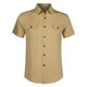 thumbnail image 1 of Camisa cargo para hombre, manga corta, ajuste regular, con botones, camisas de safari con bolsillos Caqui S, 1 of 6