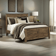 thumbnail image 4 of Bowery Hill Queen Size Panel Bed in Wood in Mahogany - Easy Assembly, 4 of 19