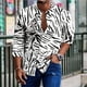 thumbnail image 1 of Camisetas con estampado de leopardo de estilo hip hop de la calle Harajuku para hombre nueva camiseta de fiesta de moda ropa para mujer tops con botones de solapa ropa, 1 of 6