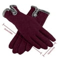 thumbnail image 4 of ameIAEA Women Winter Fleece Lined Gloves Cold Weather Outdoor Touchscreen Warm Gloves for Driving Cycling, 4 of 4