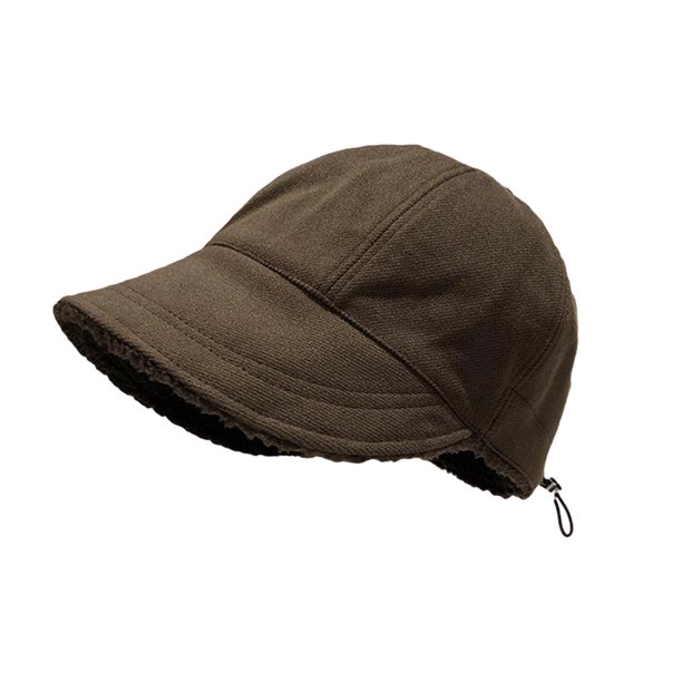 Gorra de béisbol de color sólido con forro de terciopelo ajustable para mujer, diseño con protección para las orejas, para exteriores e invierno.